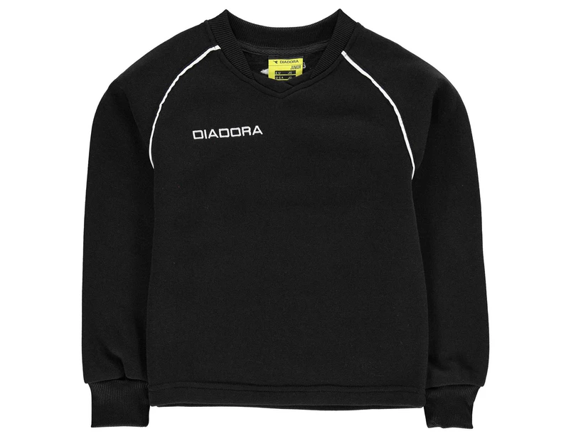 Diadora Boys Madrid Sweater Jumper Pullover Junior - Black