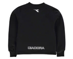 Diadora Boys Madrid Sweater Jumper Pullover Junior - Black