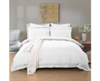 1000TC Tailored Quilt/Doona/Duvet Cover Set(Single/King Single/Double/Queen/King/Super King Size Bed)-White
