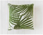 Indoor Cushion - Green Fan Palm Embroidered - 45x45