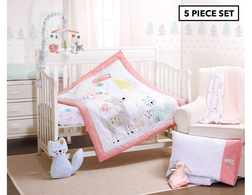 Little Haven Nursery 5-Piece Cot Set - Woodland