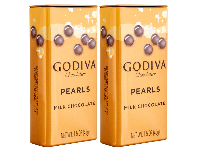 2 x Godiva Pearls Milk Chocolate 43g