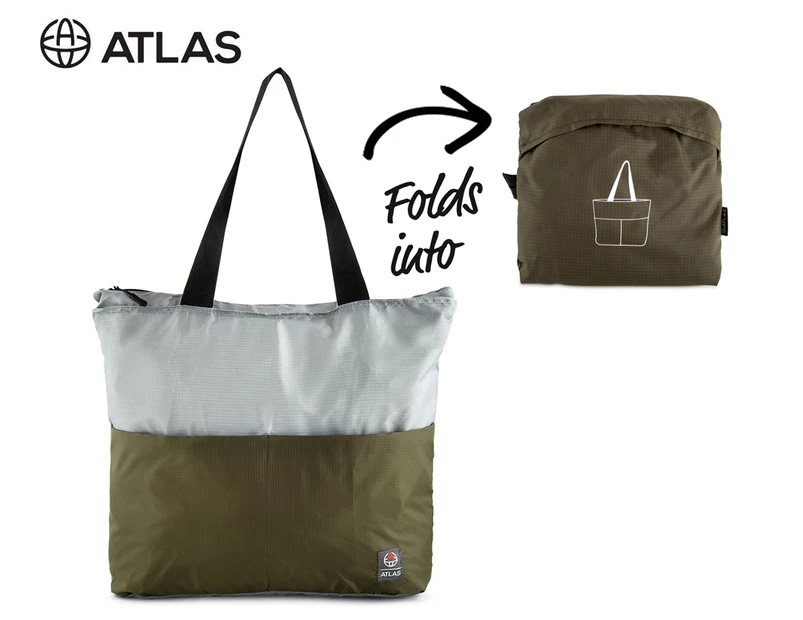 Atlas Foldable Tote Bag - Black