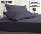 Morrissey Bamboo Luxe Cotton Pillowcase 2-Pack - Charcoal