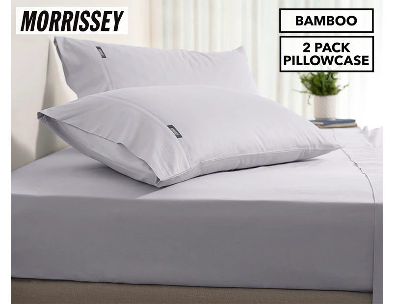 Morrissey Bamboo Luxe Cotton Pillowcase 2-Pack - Pewter