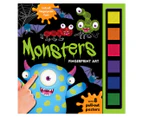 Fingerprint Art Halloween Monsters Activity Book