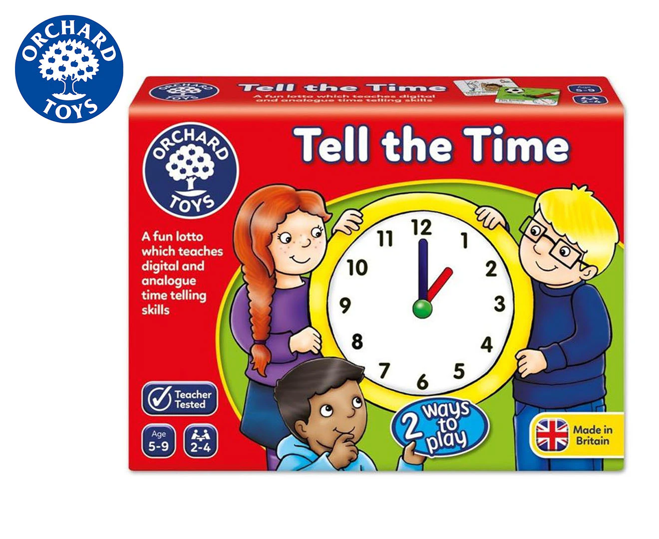 Orchard Game Tell The Time Kids/Children Learning Educational Card/Board Game