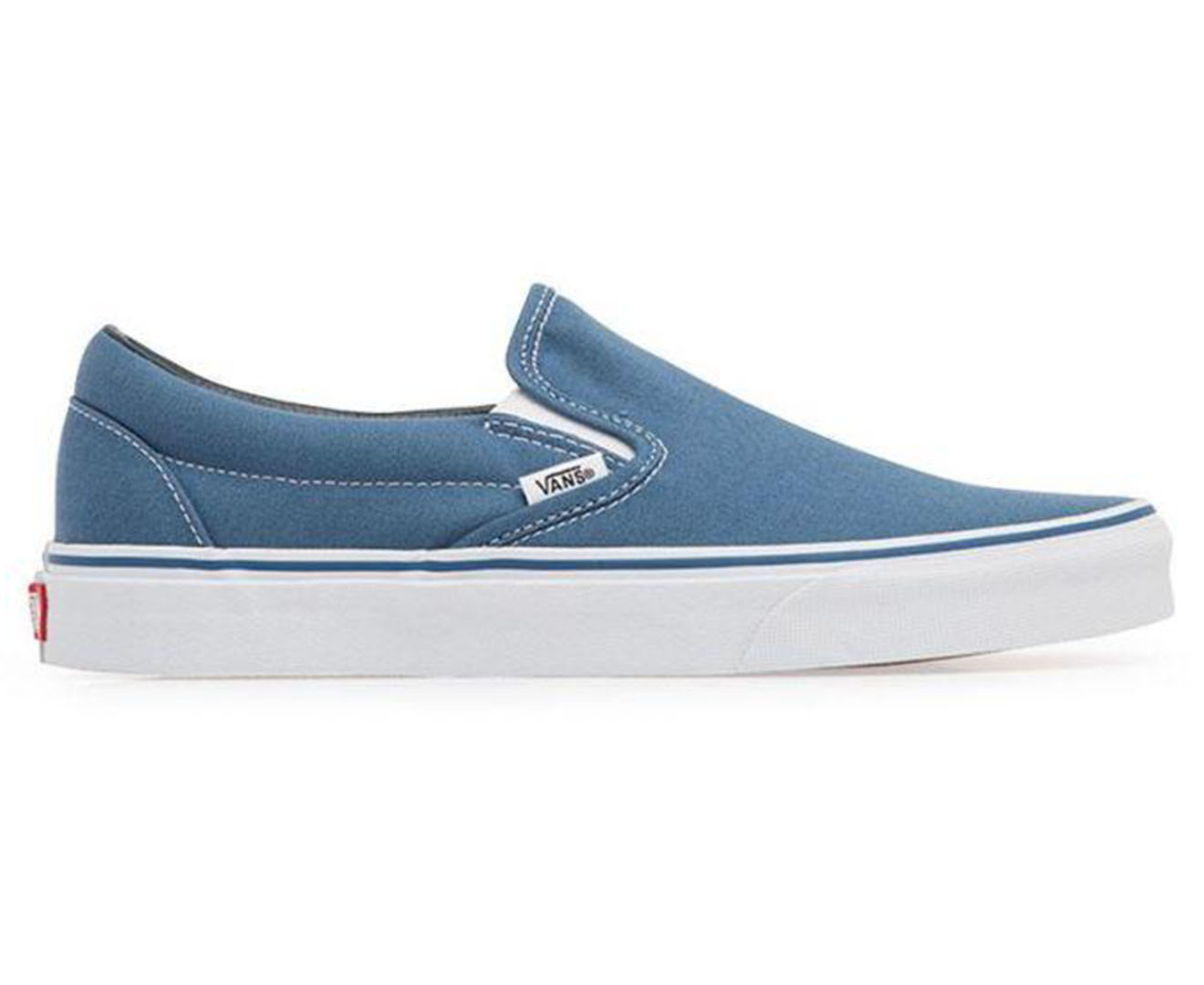 Vans Classic Slip-On Sneakers Shoes - Navy/White | Catch.co.nz