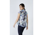 Floral Cap Sleeve Shirt - Multi