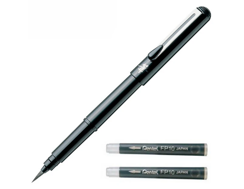 Pentel Pocket Brush Pen + 2 Cartridges