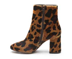 Matisse Shoes Womens Grove Zip Up Boots in Leopard Cow Hair Leather