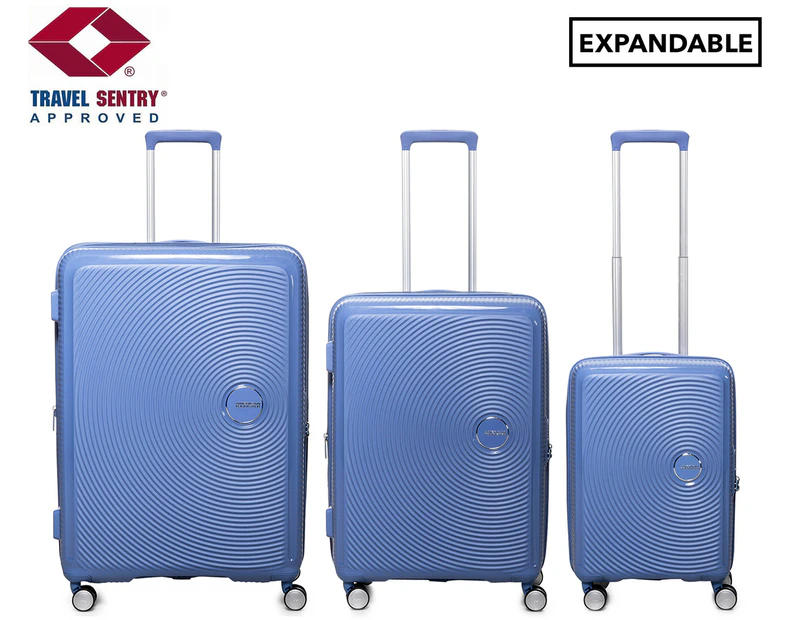 American Tourister Curio 3-Piece Hardcase Luggage Set - Blue