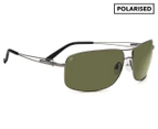 Serengeti Men's Sassari Sunglasses - Satin Gunmetal/Green