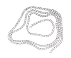 Iced Out Bling ZIRCONIA STONE 1 ROW Chain - silver 4mm - Silver
