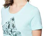 Adidas Women's Foil Badge of Sport Tee / T-Shirt / Tshirt - Clear Mint