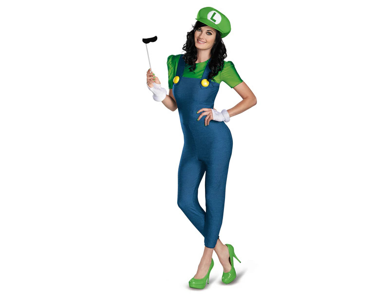 Super Mario Bros. - Deluxe Luigi Female Adult Women's Costume