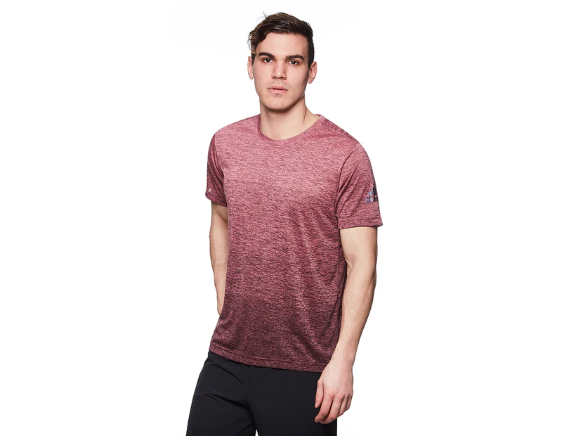 Adidas Men's FreeLift Gradient Tee / T-Shirt / Tshirt - Trace Maroon/Night Red