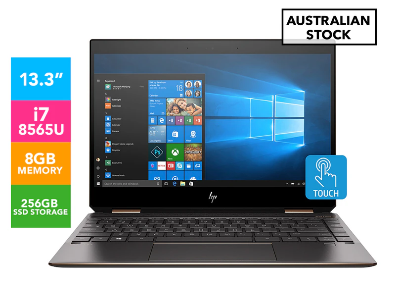 HP 13.3-Inch Spectre x360 256GB 6JM74PA Convertible Touch Notebook - Dark Ash