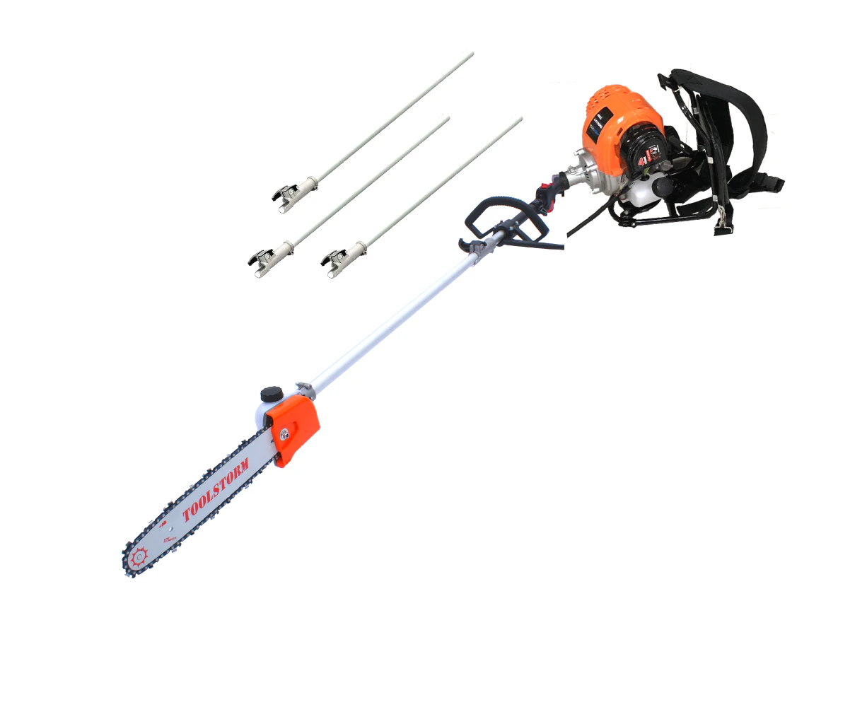 4-STROKE Long Reach Backpack Pole Chainsaw Pruner Cutter Chain Saw