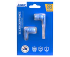 Laser In-Ear Headphones w/ Microphone - Serenity Blue