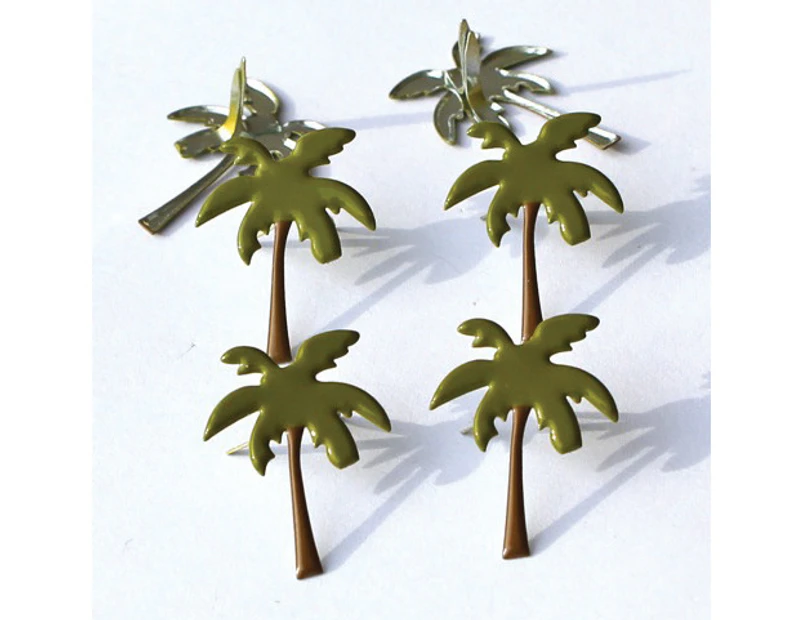 Eyelet Outlet Shape Brads 12/Pkg-Palm Trees #2