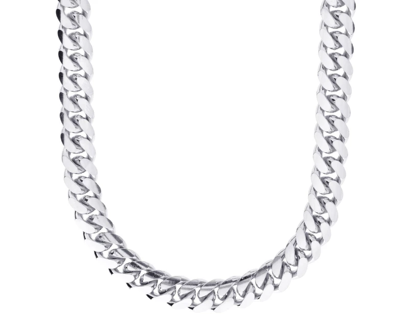 925 Sterling Silver Bling Chain - MIAMI CUBAN 10mm - Silver