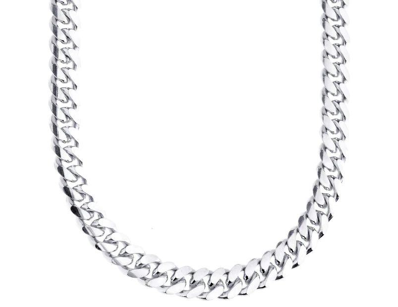925 Sterling Silver Bling Chain - MIAMI CUBAN 8mm - Silver