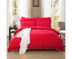 1000TC Tailored Quilt/Doona/Duvet Cover Set(Single/King Single/Double/Queen/King/Super King Size Bed)-Red