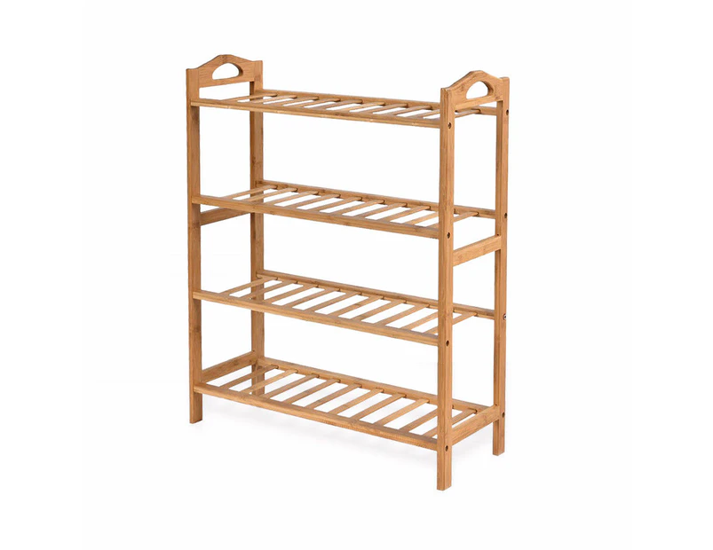 4 Tiers Layers Bamboo Shoe Rack Home Organizer Storage Shelf Stand Shelves  Furniture