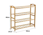4 Tiers Layers Bamboo Shoe Rack Home Organizer Storage Shelf Stand Shelves  Furniture