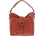 Jessica Simpson Womens Hayden Faux Leather Tassled Hobo Handbag