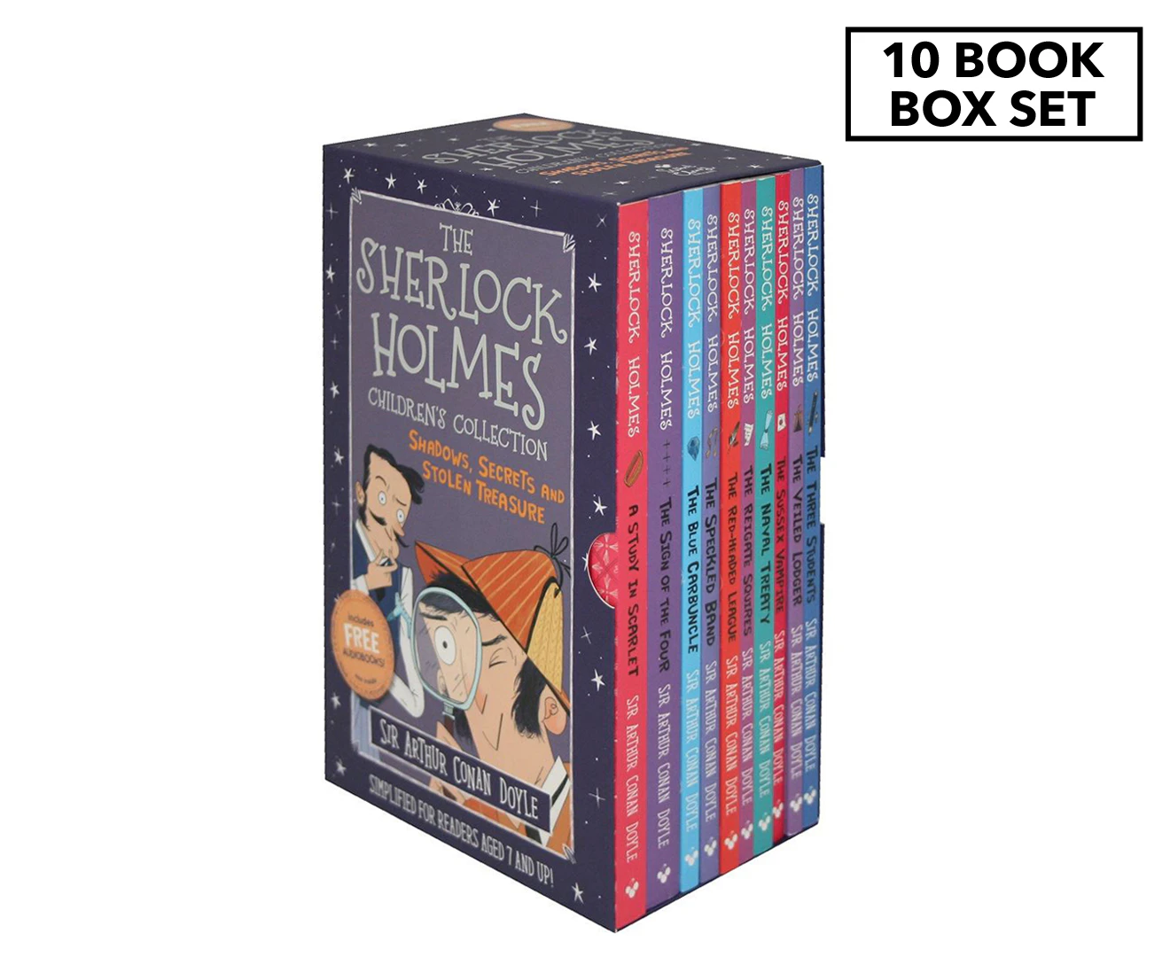 10pc Sherlock Holmes Children's Collection S1 Reading Mystery Story Book 8y+