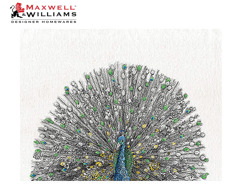 Maxwell & Williams 50x70cm Marini Ferlazzo Birds Tea Towel - Indian Peacock
