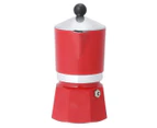 Bialetti 3 Cup Moka Rainbow Stovetop Coffee Maker - Red