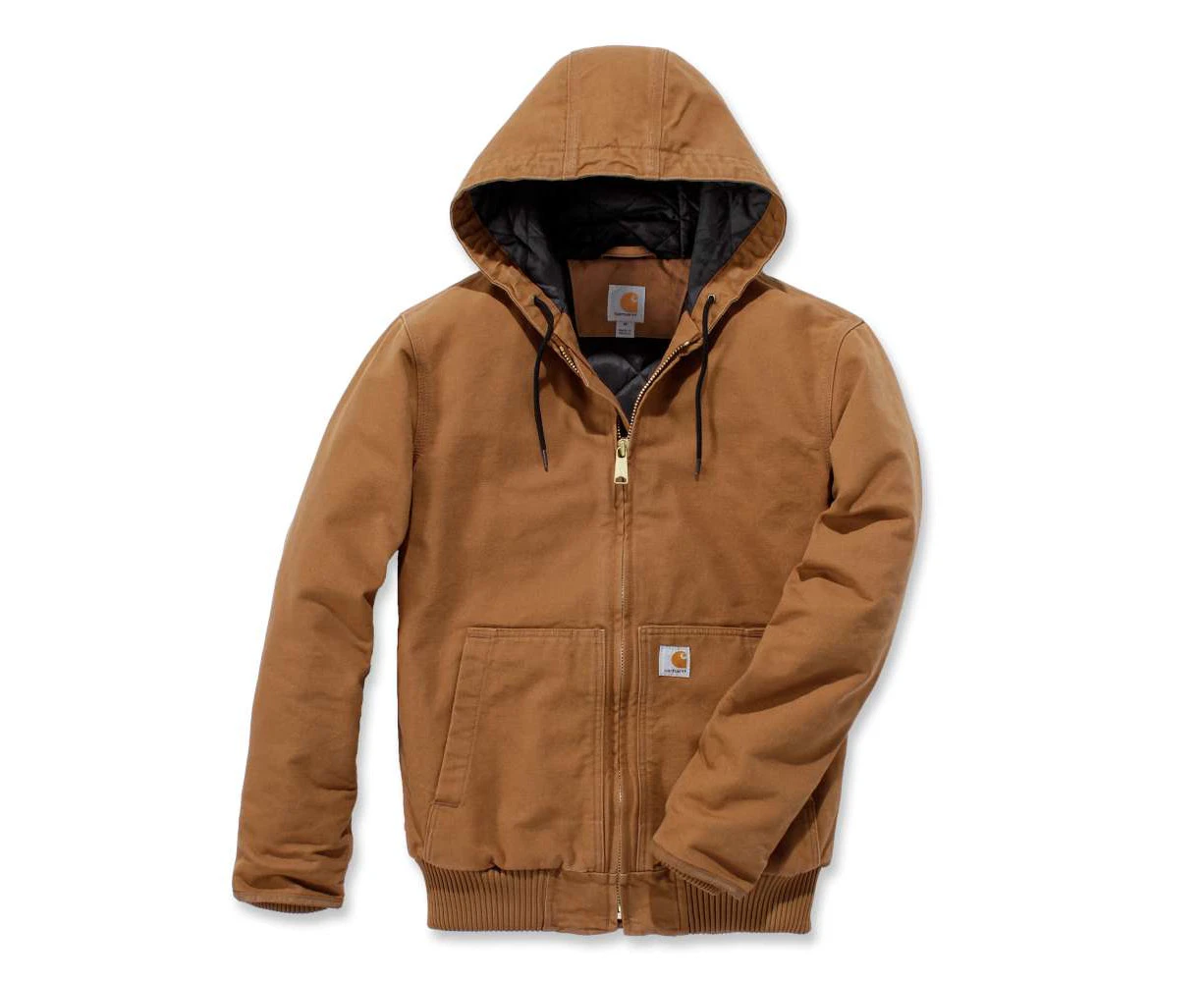 Carhartt Mens Duck Detroit Cotton Insulated Work Jacket - Carhartt Brown