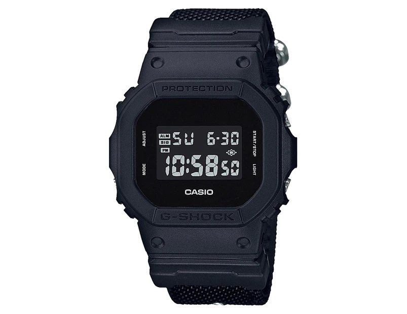 Casio G-Shock 42mm DW5600BBN-1D Cordura Nylon Watch - Black