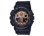 Casio G-Shock 51mm GA100MMC-1A Resin Watch - Black/Rose Gold