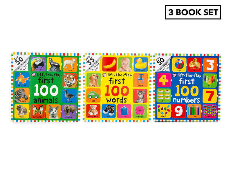 Lift The Flap First 100 Collections 3-Hardcover Board Book Set