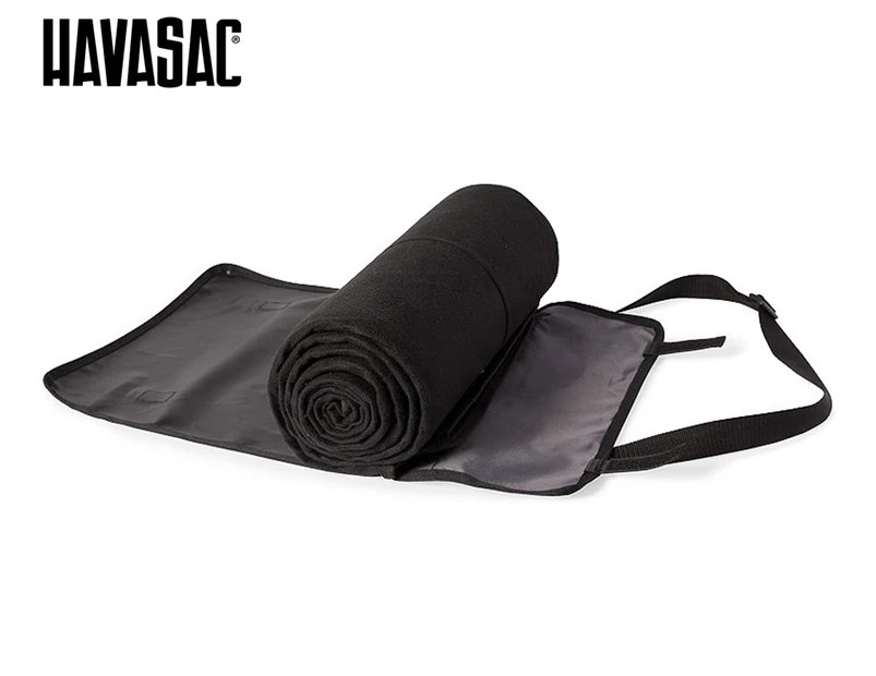 Havasac 200x180cm Outdoor Picnic Blanket/Rug - Black