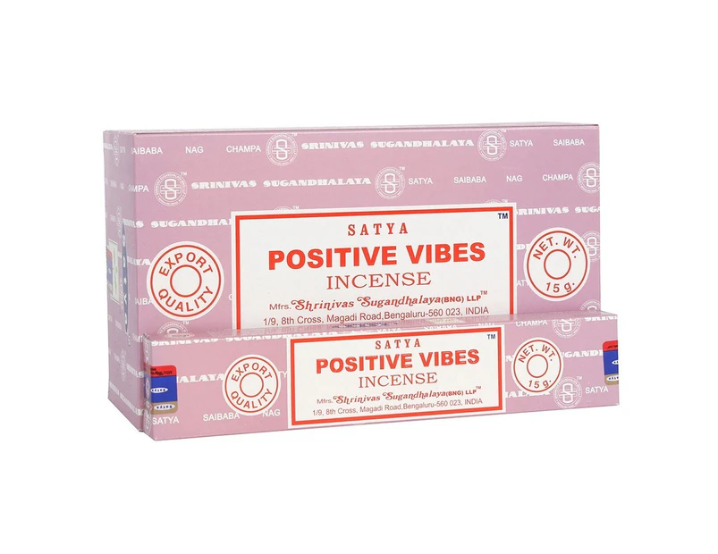 Positive Vibes -  2x 15g Incense Sticks by Satya Nag Champa