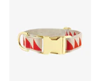 See Scout Sleep - Nice Grill Brass Collar - Vermillion and Cream