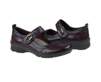 Earth Shoes Womens Angelica Comfort Work Shoe in Prune Leather