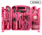 45-Piece Hardware DIY Tool Kit - Pink