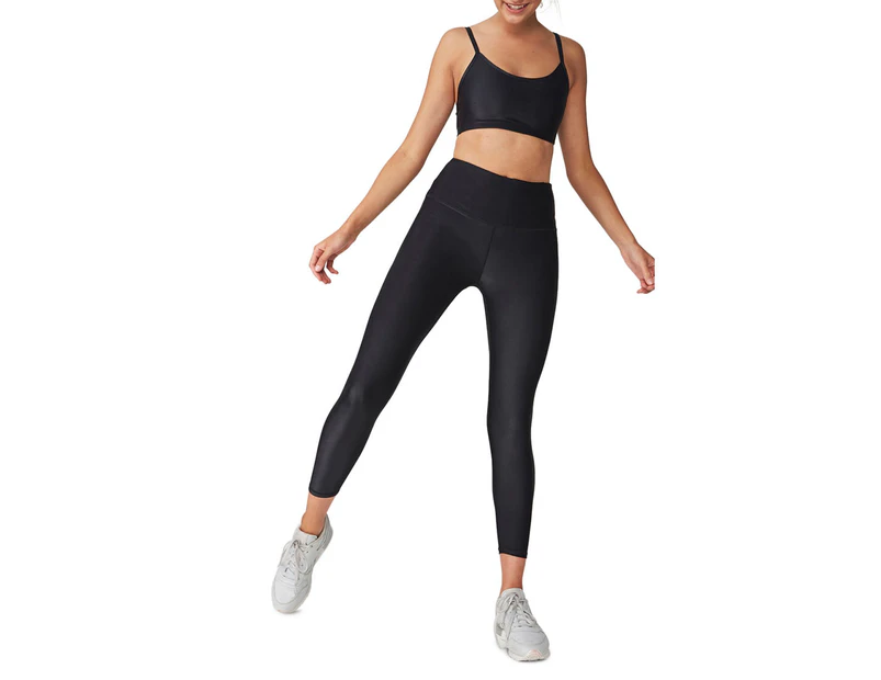 Cotton On Body Women's Ultra Core 7/8 Tights / Leggings - Shimmer Black