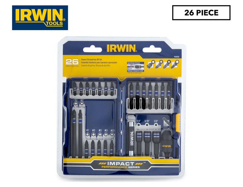 Irwin 26-Piece Impact Screwdriver Bit Set