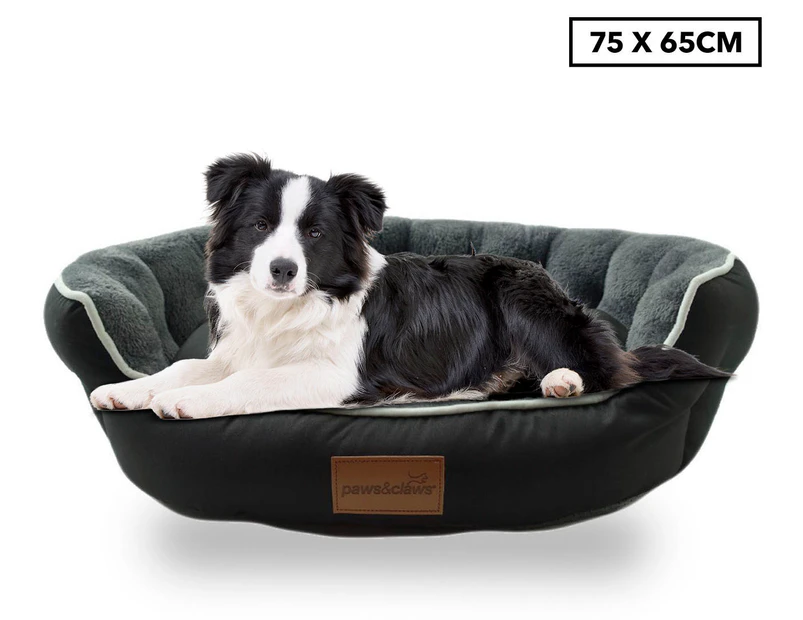 Paws & Claws 75x65cm Winston Tufted Wall Lux Pet Bed - Black