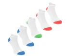 Slazenger Men 5 Pack Trainer Socks - Bright Asst