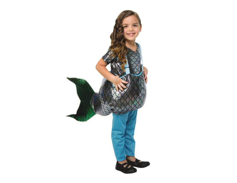 Bristol Novelty Childrens/Kids Step In Mermaid Costume (Silver/Blue) - BN2309