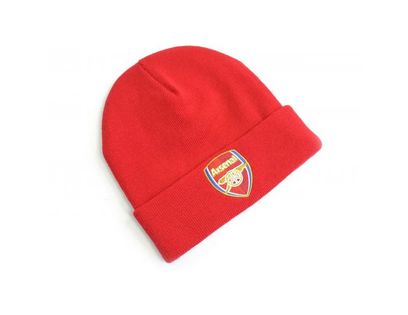 Arsenal FC Crest Knitted Turn Up Hat (Red) - BS1711