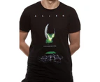 Alien Adults Unisex Poster T-Shirt (Black) - CI1349